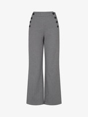 Pantaloni a palazzo dritti stampati a spina di pesce - Grigio