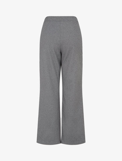 Pantaloni a palazzo dritti stampati a spina di pesce - Grigio