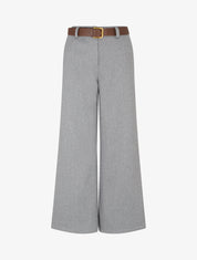 Pantalon ample imprimé chevron - Gris - 1