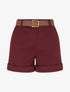 Short à revers imprimé chevron - Bordeaux - 1