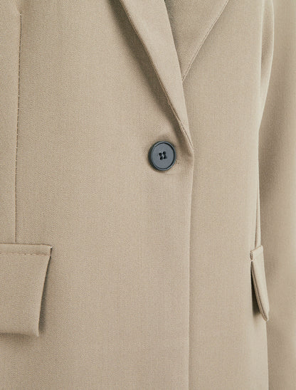 Blazer droit à épaulettes - Taupe - 3