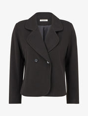 Veste droite croisée - Noir - 1