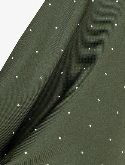 Top uni sans manches à strass - Kaki - 3