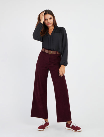 Blusa fluida a palloncino con dettaglio all&