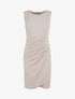 Robe style portefeuille à col rond - Taupe - 1