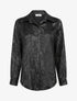 Chemise fluide effet froissé coupe droite - Noir - 1