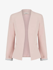 Veste droite à épaulettes - Rose poudré - 1