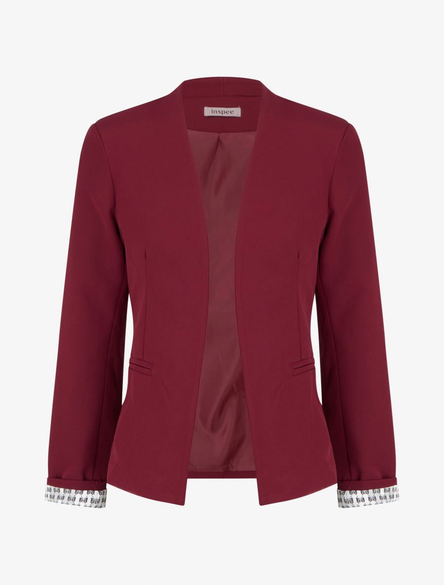 Giacca dritta con spalline - Bordeaux