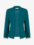 Veste droite à épaulettes - Bleu canard - 1