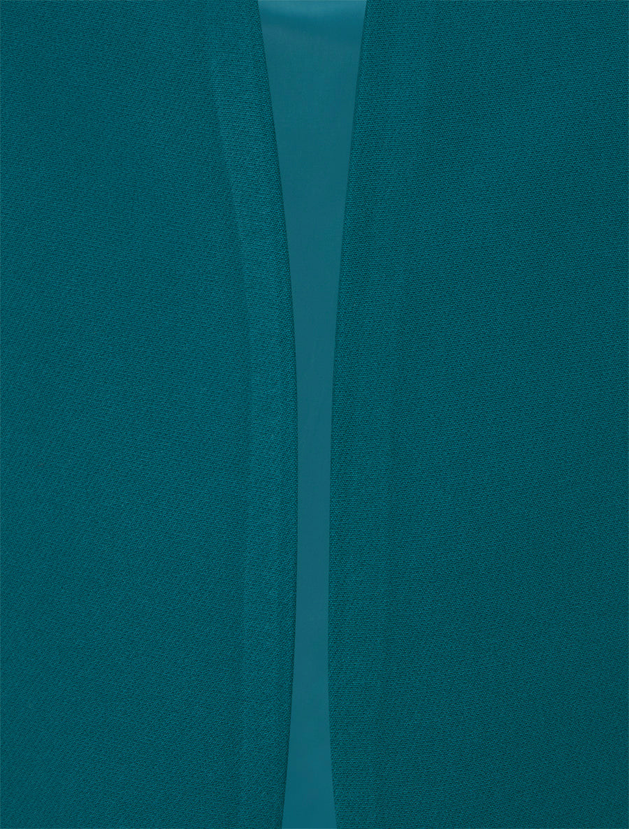 Veste droite à épaulettes - Bleu canard - 3