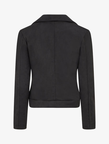 Veste en suédine style perfecto - Noir - 2