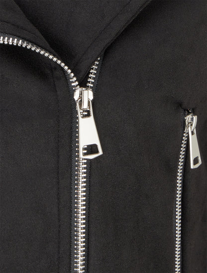 Veste en suédine style perfecto - Noir - 3