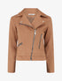 Veste en suédine style perfecto - Camel - 1