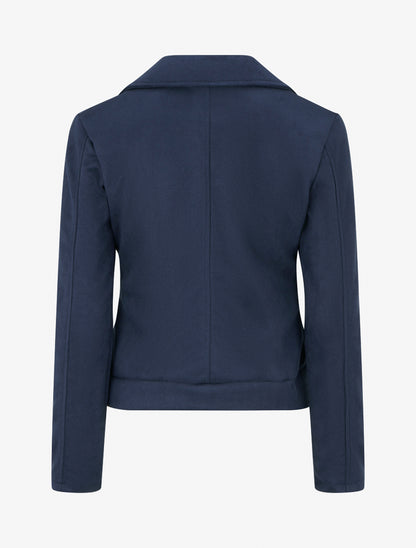 Veste en suédine style perfecto - Marine - 2