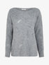 Pull uni à détail ajouré - Gris - 1