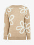 Pull droit à imprimé floral - Beige - 1