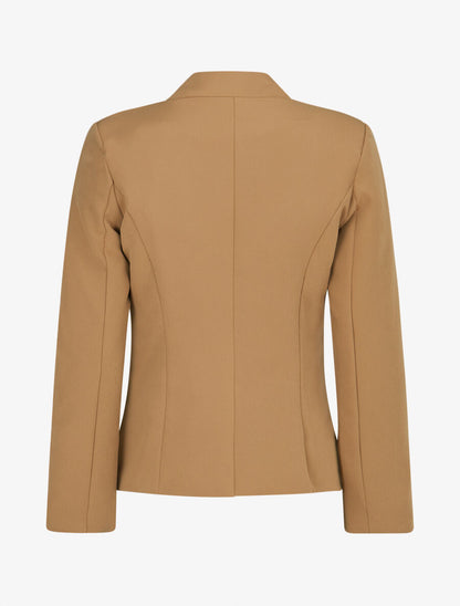 Veste officier à col droit - Beige foncé - 2