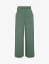 Pantalon fluide taille ornée de boutons - Kaki - 1