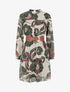 Robe irisée à imprimé floral - Kaki - 1