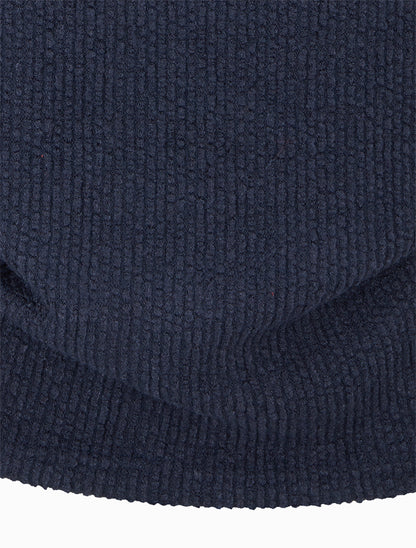 Pull texturé à manches longues - Marine - 3