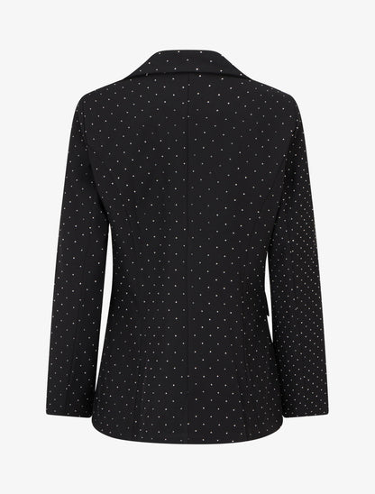 Blazer uni strassé - Noir - 2