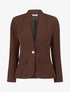 Blazer uni boutonné - Marron - 1