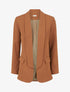 Blazer uni à poches décoratives - Camel - 1