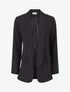 Blazer uni à poches décoratives - Noir - 1
