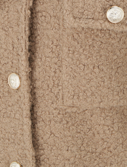 Cappotto corto effetto lana bouclé - Talpa