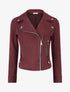 Veste en suédine à fermeture zippée - Prune - 1