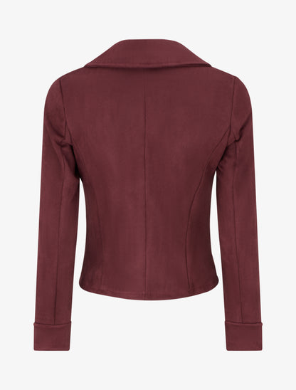 Veste en suédine à fermeture zippée - Prune - 2