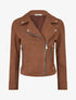 Veste en suédine à fermeture zippée - Marron - 1