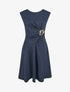Robe patineuse sans manches à boucle - Marine - 1