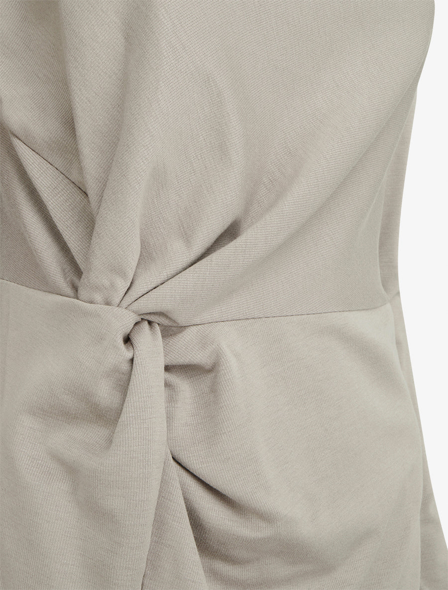 Robe droite effet torsadé à manches longues - Taupe clair - 3