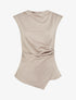 Top droit sans manches effet drapé - Taupe clair - 1