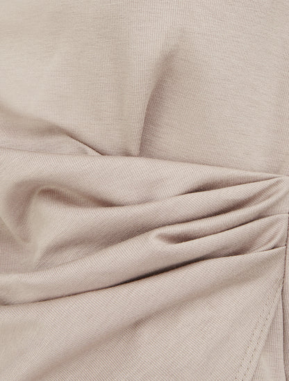 Top droit sans manches effet drapé - Taupe clair - 3