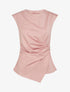Top droit sans manches effet drapé - Rose - 1