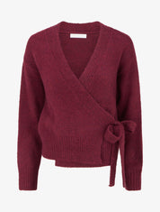 Gilet à nouer à détail irisé - Lie de vin - 1