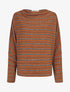 Pull dolman à rayures irisées - Camel - 1