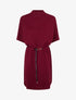 Robe pull droite à manches courtes - Lie de vin - 1