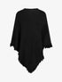 Poncho en maille à franges - Noir - 1