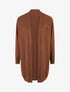 Gilet long ample à manches chauve-souris - Marron - 1