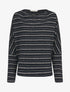 Pull dolman à rayures irisées - Marine - 4