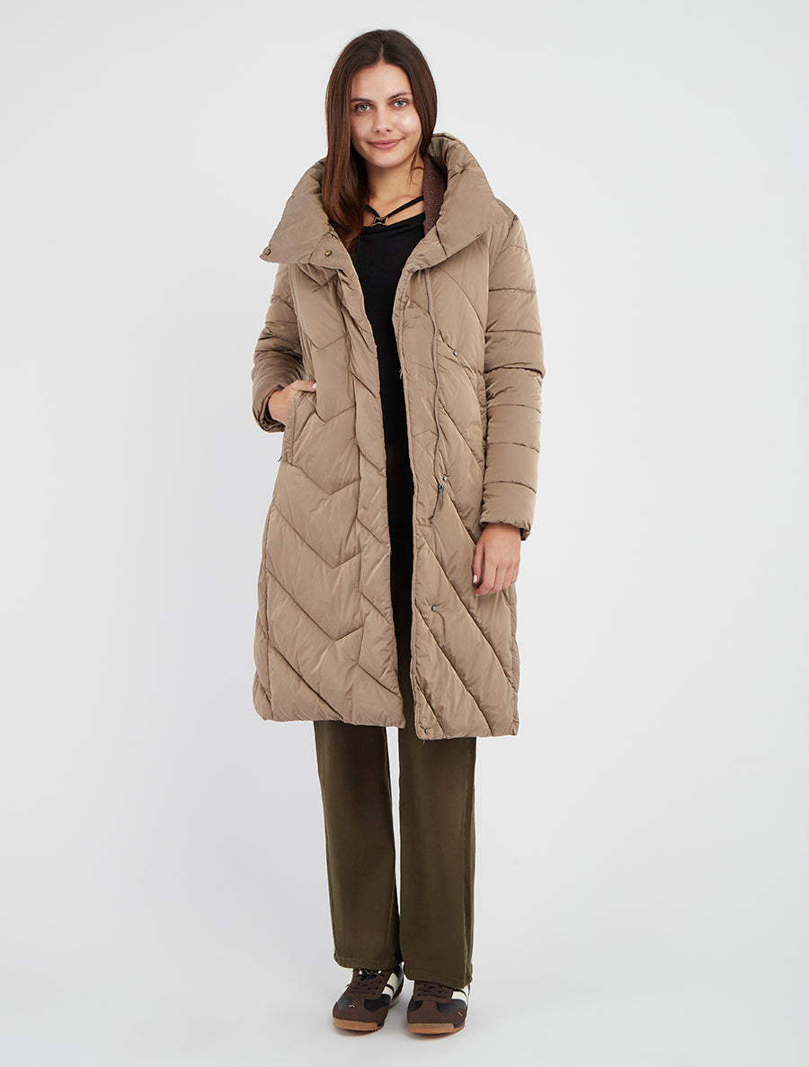 Piumino lungo con collo alto - Talpa