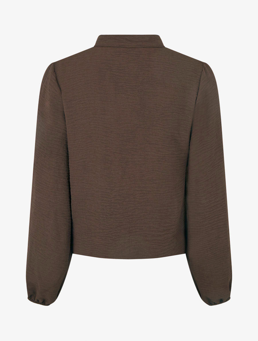 Blusa fluida a palloncino con dettaglio all&