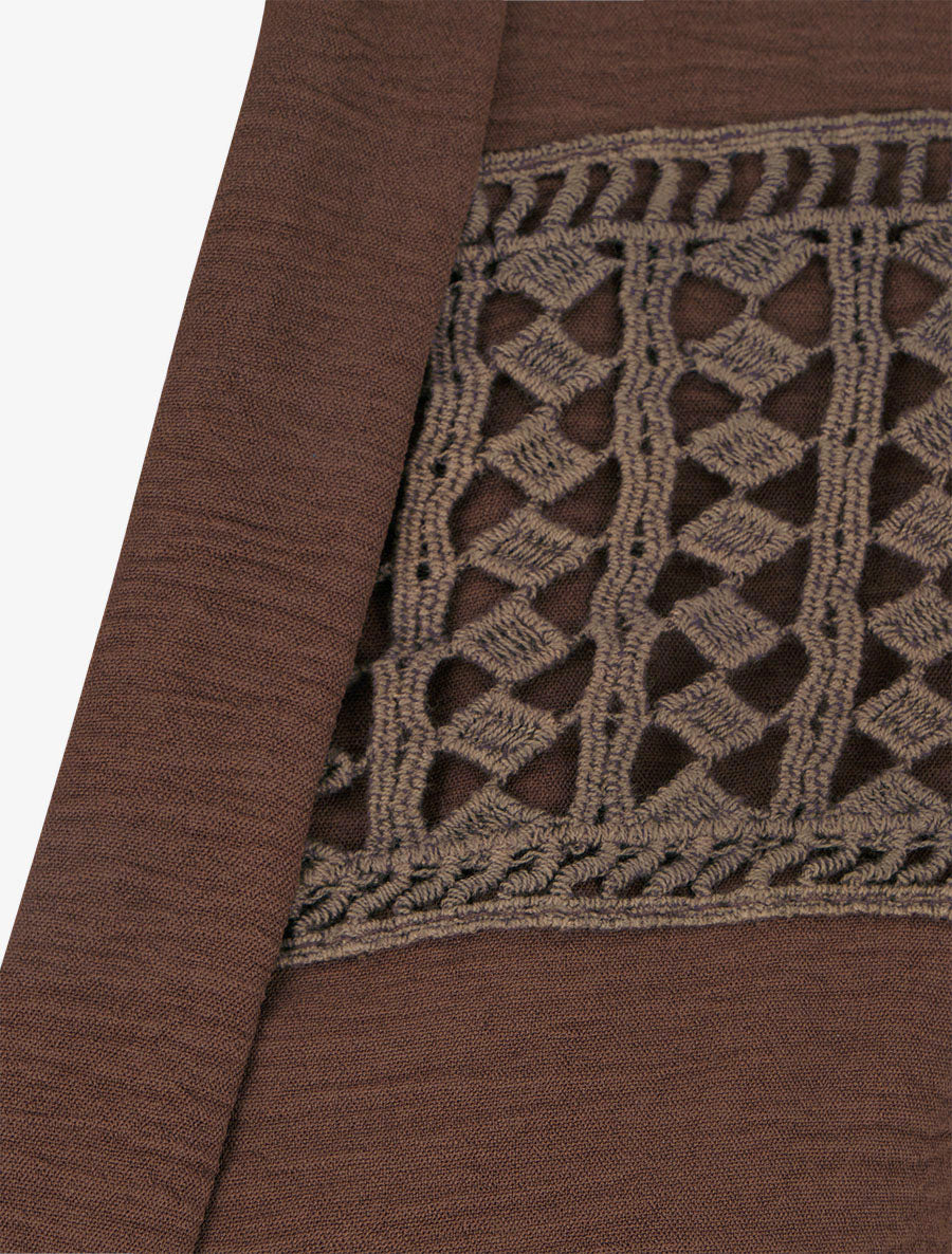 Blusa fluida a palloncino con dettaglio all&