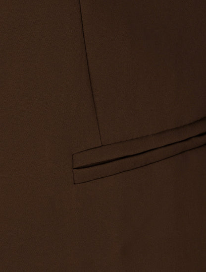 Giacca dritta con spalline - Marrone