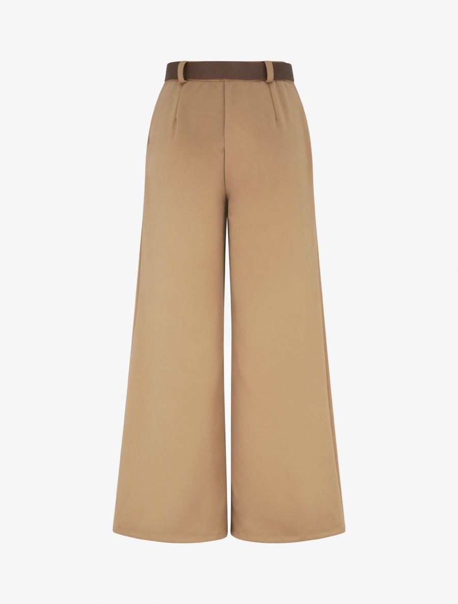 Pantalon uni épais - Camel - 2