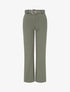 Pantalon droit ceinturé - Kaki - 1