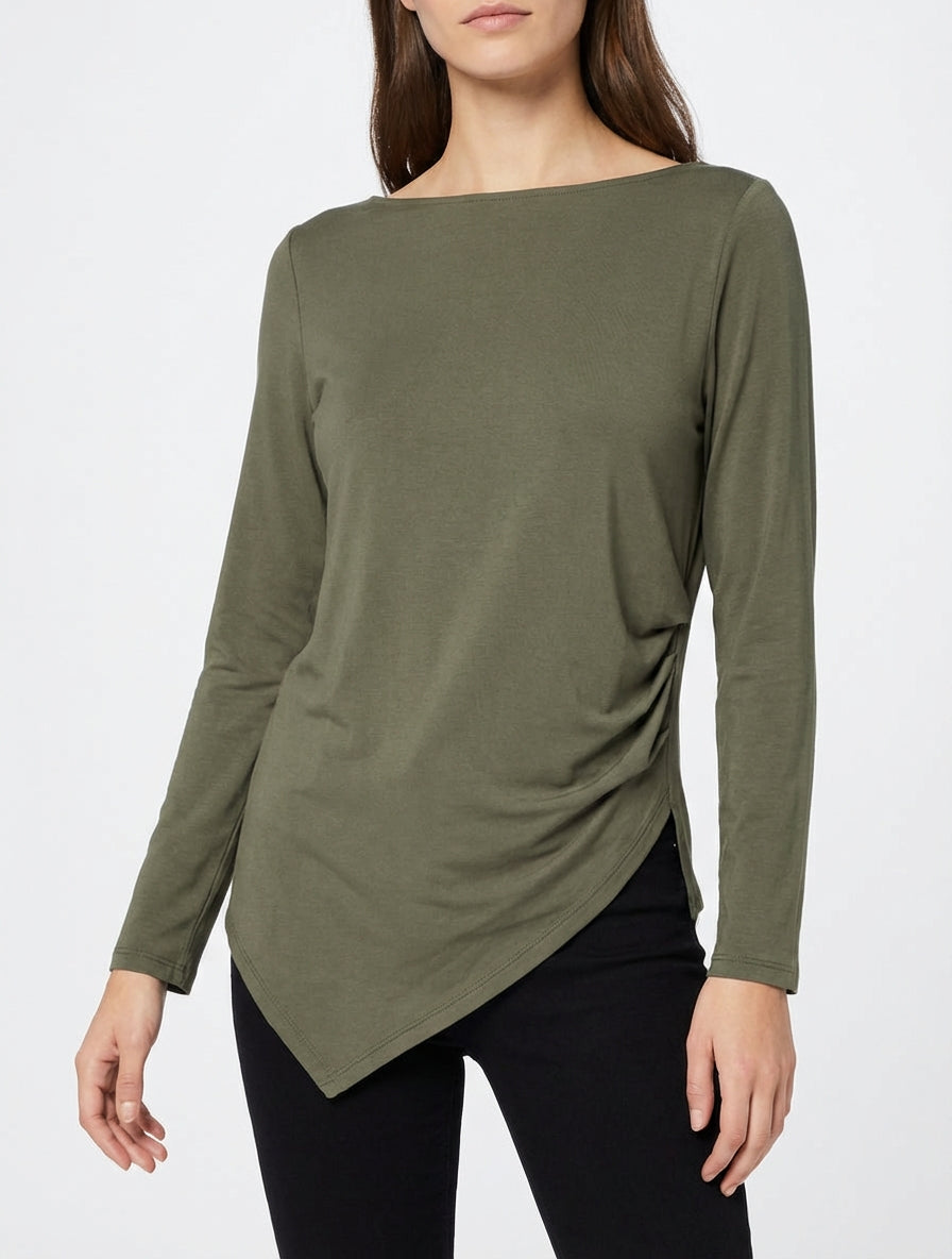 Top asimmetrico a girocollo - Cachi